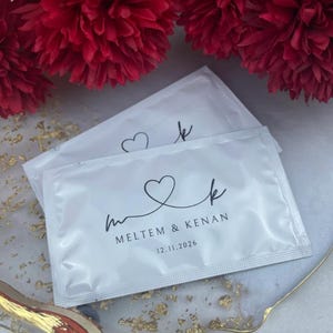 Wet Wipes, Wedding Wet Wipes, Engagement Wet Wipe, Customized Wet Wipes, Moist Towelettes,Engagement Favors,Wedding Favors,Birthday Decor