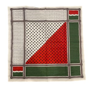 Watermelon Keffiyeh Bandana: Palästinensisches Kufiya Stirnband - 100% Polyester