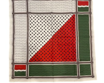 Watermelon Keffiyeh Bandana: Palestinian Kufiya Headband - 100% Polyester