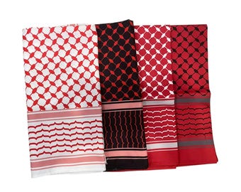 Red Keffiyeh Bandanas - Palestinian Bandana - Palestine - Kufiyah - Headband - kuffiyah - Kufiya - watermelon - Jordan - Headband