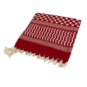 Red & Paige Keffiyeh - Palestijns - Jordaans- Palestina - Jordanië - Kufiya