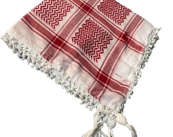 Original Palestinian Keffiyeh | Jordanian Hatta | Black and White