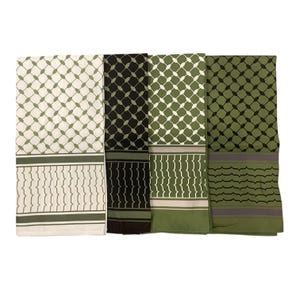 Olivgrüne Keffiyeh Bandanas - Palästinenser - Bandana - Palästina - Kufiyah - Stirnband - kuffiyah - Kufiya - Tatreez - Jordanien - Stirnband