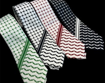 Keffiyeh-stropdassen - Palestijns - Palestina - Kufiyah - stropdas - kuffiyah - Kufiya - formeel - kostuum - stropdas - vlinderdas - strik