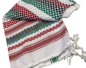 Flag Colour Keffiyeh - Palestinian - Jordanian- Palestine - Jordan - Kufiya