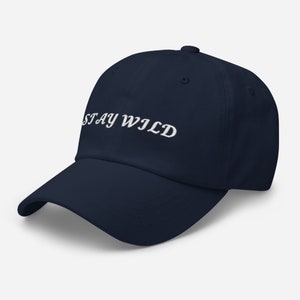 Stay wild hat I Dad Hat I Popular & Trendy I Baseball cap I Black and White I Trendy hats I Fashion I Hats I Caps