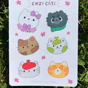 Sticker Sheet Cats Sticker | Kitties Sticker Sheet | Planner Sticker Sheet | Journal Stickers
