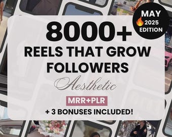 8000+Faceless Reels Bundle with Master Resell and Private Label Rights, Luxury Aesthetic Reels for Instagram, Faceless Videos for Instagram