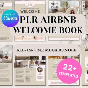 Airbnb PLR Welcome Book, plr Digital Product, Airbnb Welcome Book Template, Done For You Template, MRR Resell Products, Editable Guest Book