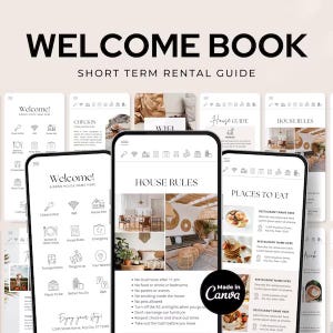 Airbnb PLR Welcome Book, plr Digital Product, Airbnb Welcome Book Template, Done For You Template, MRR Resell Products, Editable Guest Book