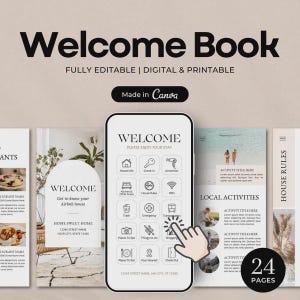 Airbnb PLR Welcome Book, plr Digital Product, Airbnb Welcome Book Template, Done For You Template, MRR Resell Products, Editable Guest Book