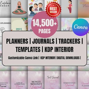 14500+ Pages PLR Canva Template Bundle, 200 Canva Templates, Planners, Journals, Trackers, Printable, Master Resell Rights, Mrr Product 2026
