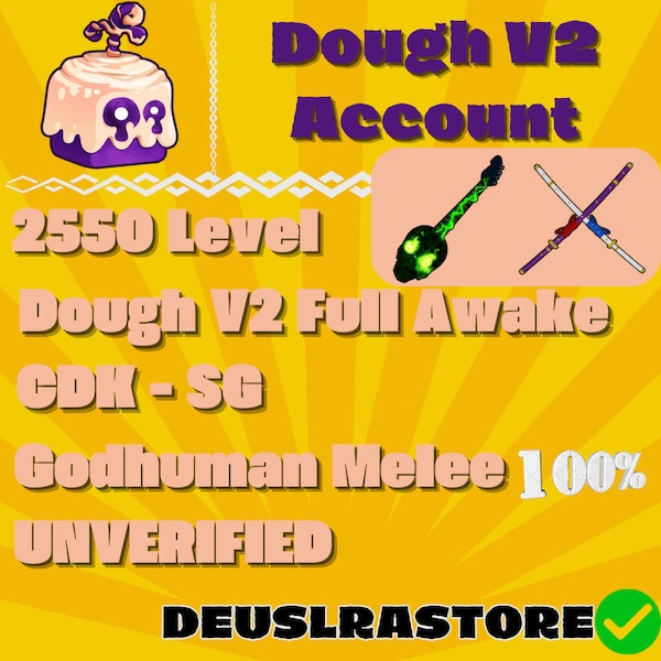 Blox Fruit - Dough V2 - CDK SG - Gottmensch - Unverifizierter Account