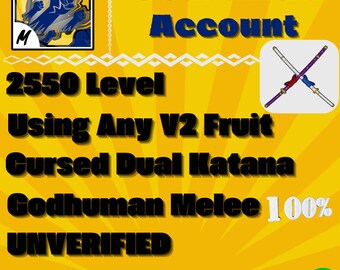 Blox Fruit - Godhuman - CDK - Max Level - Account - Unverified