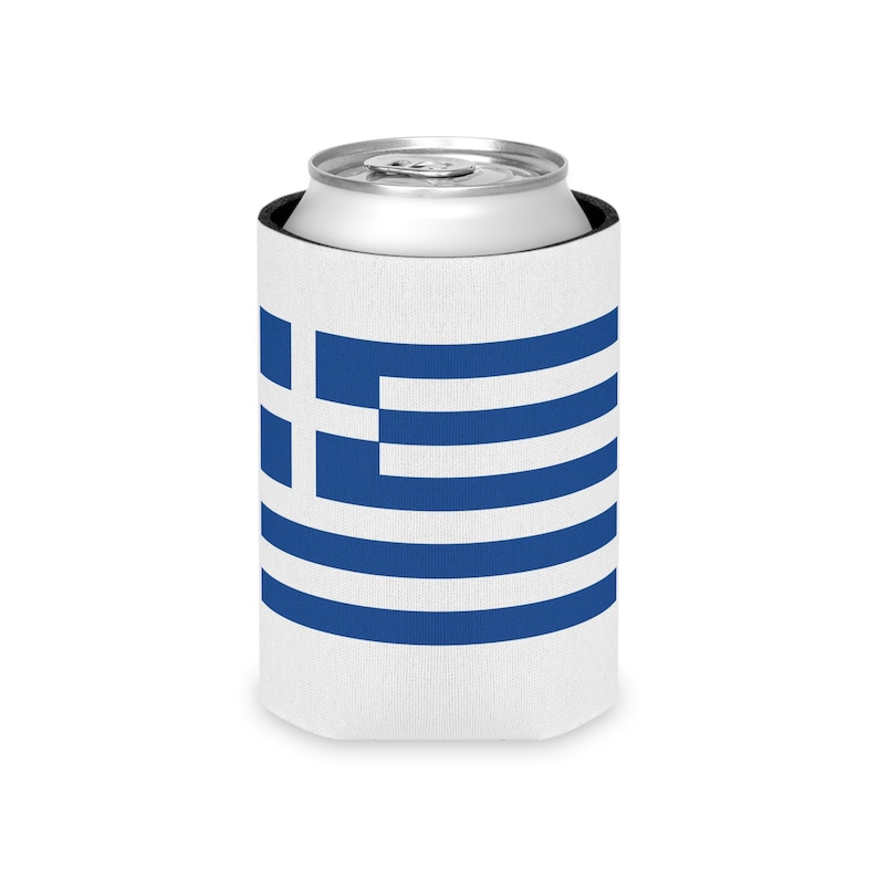 Greek Flag Can Cooler