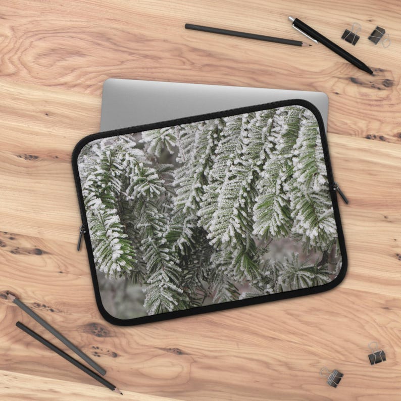 Frosted Fir Needles Laptop / Tablet Sleeve