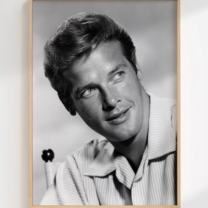 Roger Moore poster • Bond Martini Roger Moore James Bond Print Bond art James Bond 007 Roger Moore photo James Bond Poster Roger Moore Print