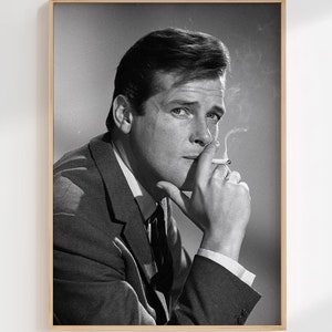 Roger Moore poster • Bond Martini Roger Moore James Bond Print Bond art James Bond 007 Roger Moore photo James Bond Poster Roger Moore Print