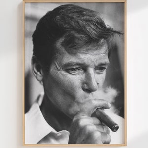 Roger Moore poster • Bond Martini Roger Moore James Bond Print Bond art James Bond 007 Roger Moore photo James Bond Poster Roger Moore Print