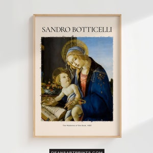 The Madonna of the Book - 1480, Sandro Botticelli Print, Sandro Botticelli Paint, Sandro Botticelli Artwork, Sandro Botticelli Art