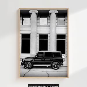 Mercedes G-Wagon Poster, Mercedes G-Wagon Druck, Mercedes G-Wagon Wandkunst, ikonisches Auto Poster, Mercedes Wandkunst, Oldtimer Poster