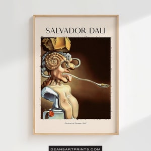 Portrait of Picasso - 1947, Salvador Dali Print, Salvador Dali Paint, Salvador Dali Artwork, Salvador Dali Art, Salvador Dali Poster