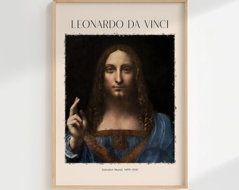 Salvator Mundi-1499-1510, Leonardo Da Vinci Print, Leonardo Da Vinci Paint, Leonardo Da Vinci grafika, Leonardo Da Vinci art