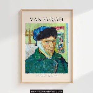 Self-Portrait with Bandaged Ear - 1889, Van Gogh Print, Van Gogh Paint, Van Gogh Artwork, Van Gogh Art, Van Gogh Poster, Van Gogh Digital