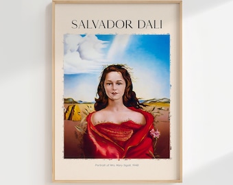 Portret van mevrouw Mary Sigall -1948, Salvador Dali Print, Salvador Dali Paint, Salvador Dali Artwork, Salvador Dali Art, Salvador Dali Poster