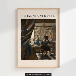 The Art of Painting - 1666, Johannes Vermeer Print, Johannes Vermeer Paint, Johannes Vermeer Artwork, Johannes Vermeer Art