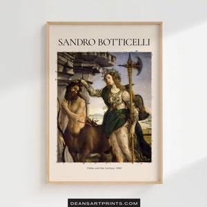Pallas and the Centaur - 1482, Sandro Botticelli Print, Sandro Botticelli Paint, Sandro Botticelli Artwork, Sandro Botticelli Art
