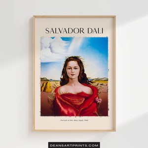 Portrait of Mrs. Mary Sigall -1948, Salvador Dali Print, Salvador Dali Paint, Salvador Dali Artwork, Salvador Dali Art, Salvador Dali Poster