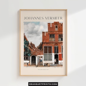 The Little Street - 1657, Johannes Vermeer Print, Johannes Vermeer Paint, Johannes Vermeer Artwork, Johannes Vermeer Art