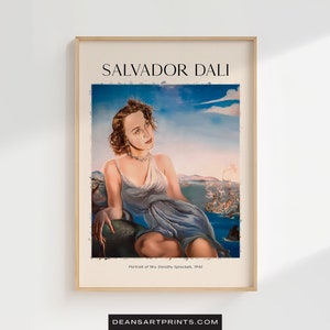 Portrait of Mrs. Dorothy Spreckels - 1942, Salvador Dali Print, Salvador Dali Paint, Salvador Dali Artwork, Salvador Dali Art, Dali Poster