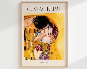 The Kiss Print, Gustav Klimt Print, Gustav Klimt Paint, Gustav Klimt Artwork, Gustav Klimt Art, Gustav Klimt Poster, Art Nouveau Print