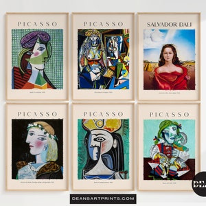 Picasso of 11 Prints, Gallery Wall Set, Picasso, Picasso Exhibition Poster, Vintage Art Print, Printable Wall Art