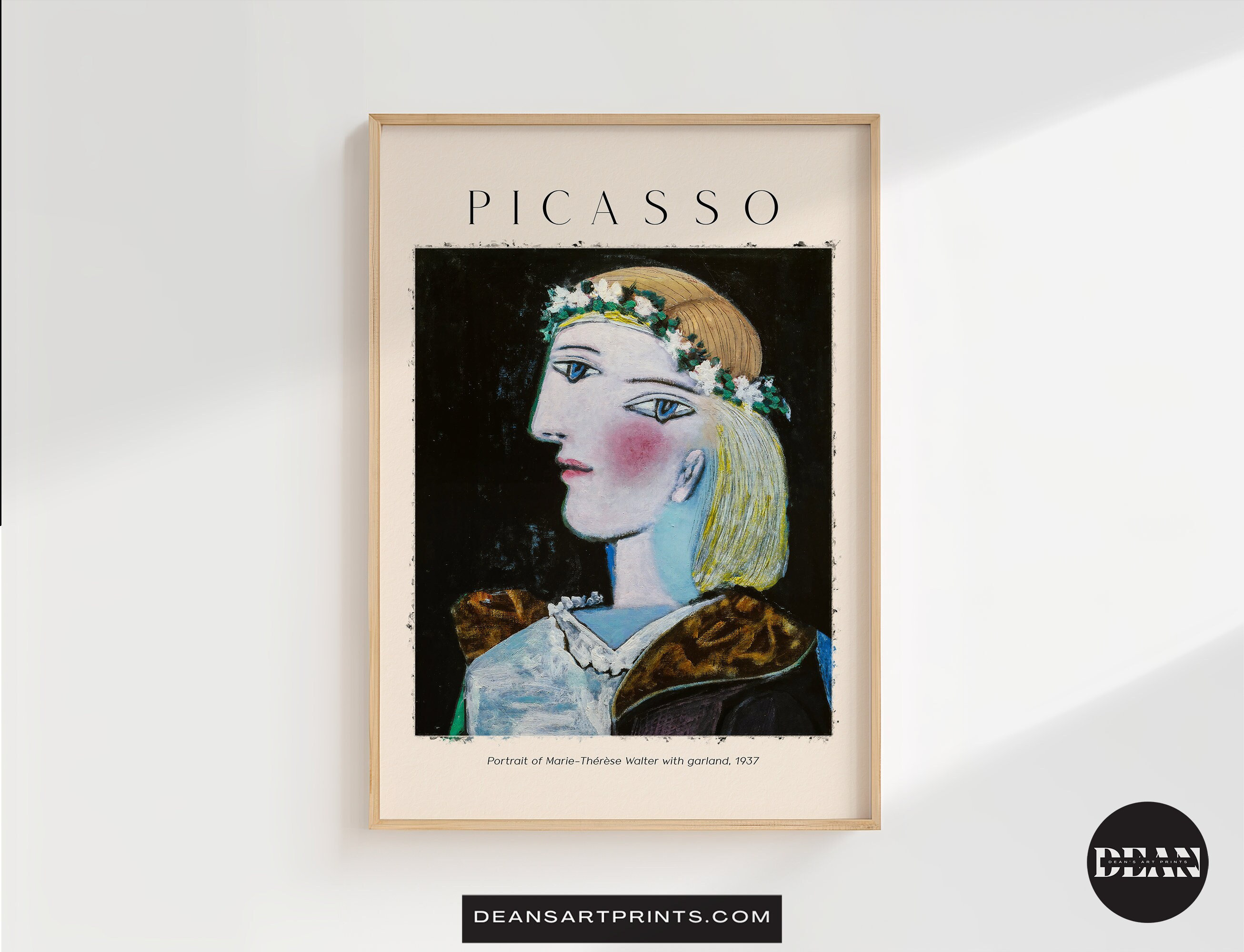 Portrait of Marie-thérèse Walter With Garland - 1937, Picasso