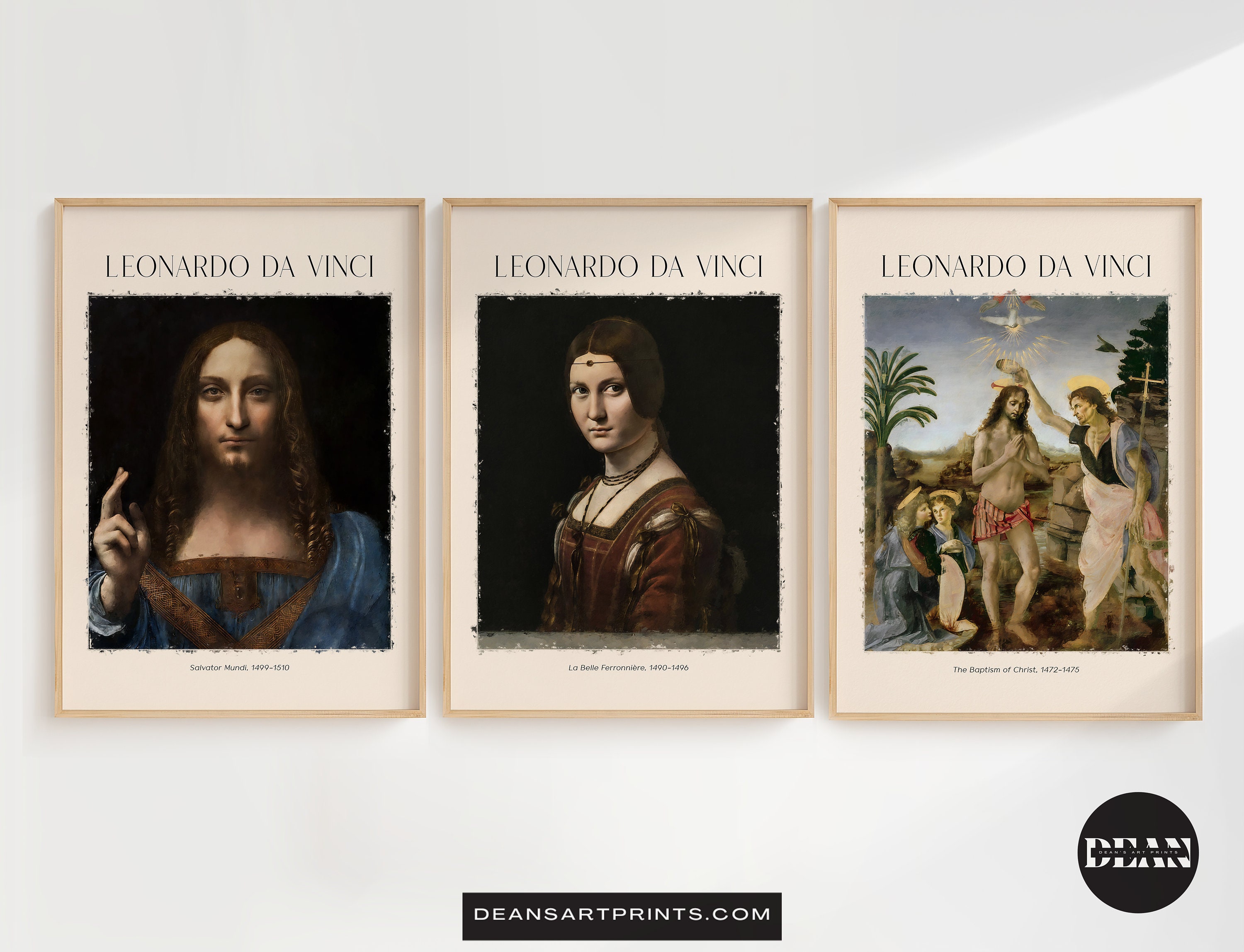 Leonardo Da Vinci Set of 8 Prints, Gallery Wall Set, Da Vinci