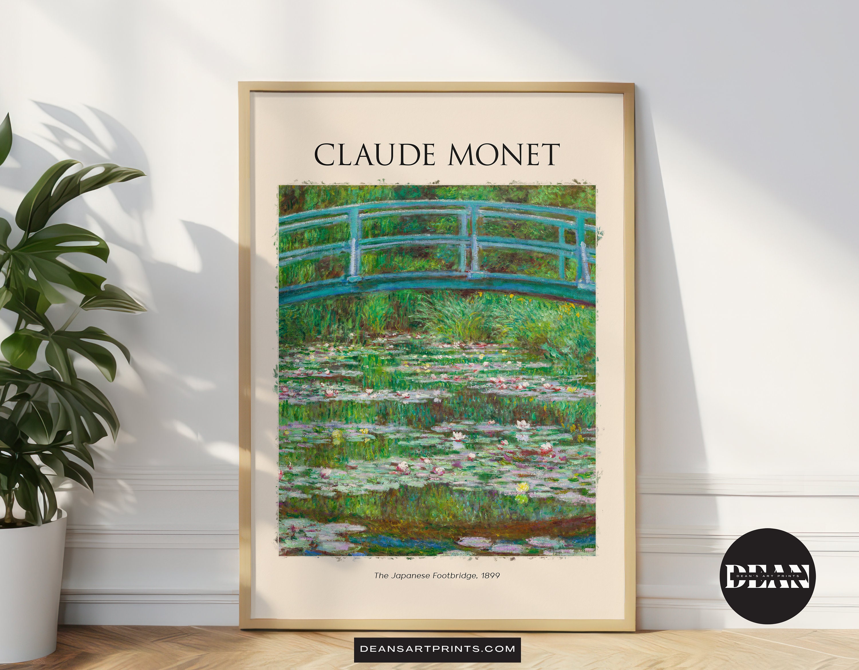 The Japanese Footbridge - 1899, Claude Monet Print, Claude Monet