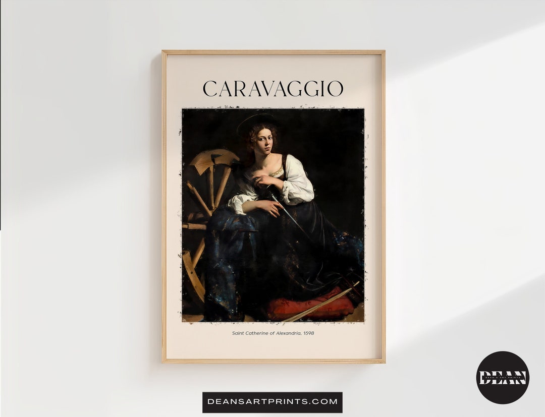 Saint Catherine of Alexandria - 1598, Caravaggio Print, Caravaggio ...