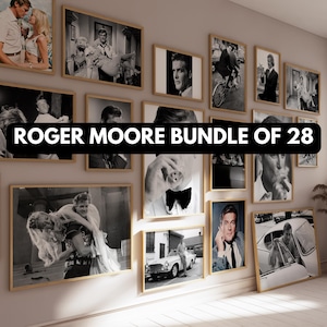 Póster de Roger Moore • Lote de 28 • Impresión de James Bond Martini de Bond Arte de Bond James Bond 007 Foto de Roger Moore Póster de James Bond Impresión de Moore