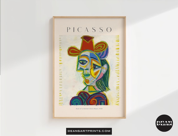 Bust of a Woman (dora Maar) - 1938, Picasso Print, Picasso Paint