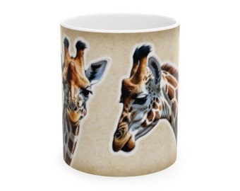 Sierlijke giraffemok: drink in stijl met Serene Savanna-charme!