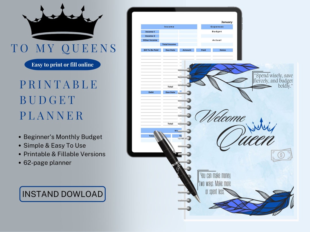 Budget Planner, Queen Planner, Budget Planner Printable, Finance ...