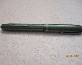 Circa 1948 Vintage Esterbrook J Fountain Pen Lever Fill 2556 Nib Fern Green Nice Condition
