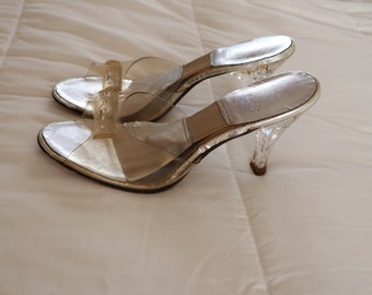 1950's Vintage Springolator High Heels with Lucite Decoration