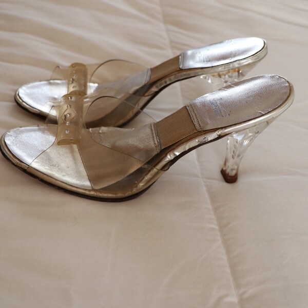 1950's Vintage Springolator High Heels with Lucite Decoration