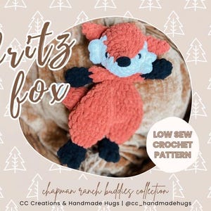 Fritz Fox / Chapman Ranch Buddies / Low Sew Crochet Lovey Pattern