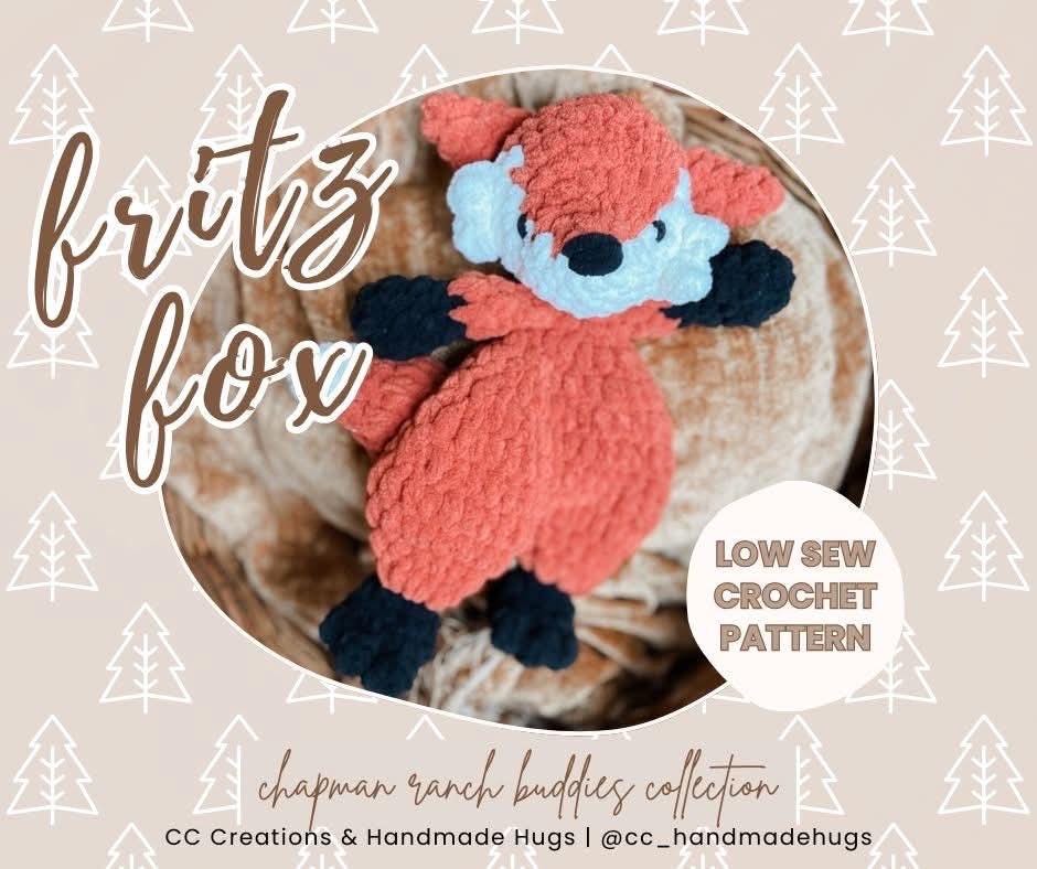 Fritz Fox / Chapman Ranch Buddies / Low Sew Crochet Lovey Pattern