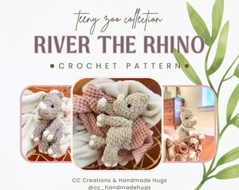 River the Rhino / Low Sew Crochet Pattern